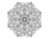 A mandala oriental flower	 coloring page