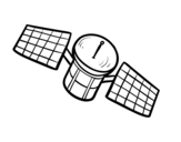A satelite coloring page