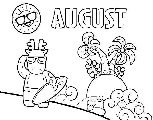August coloring page
