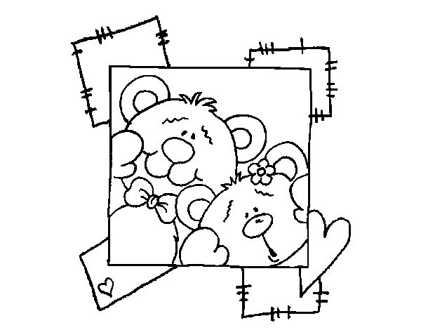 Bears photo coloring page