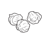 Brussels sprouts coloring page