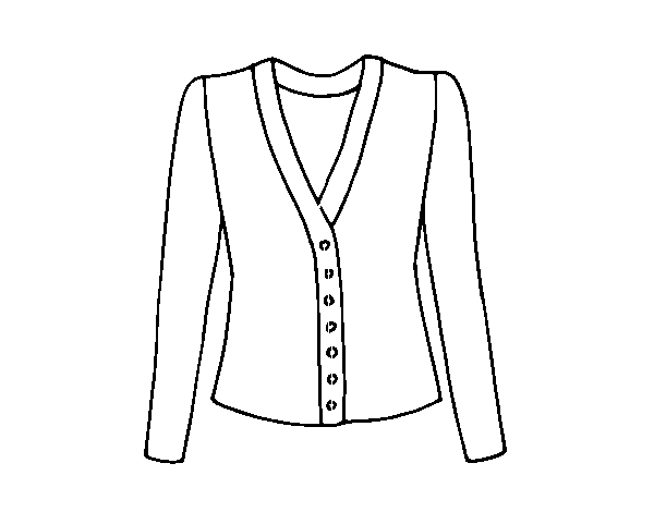 Cardigan coloring page