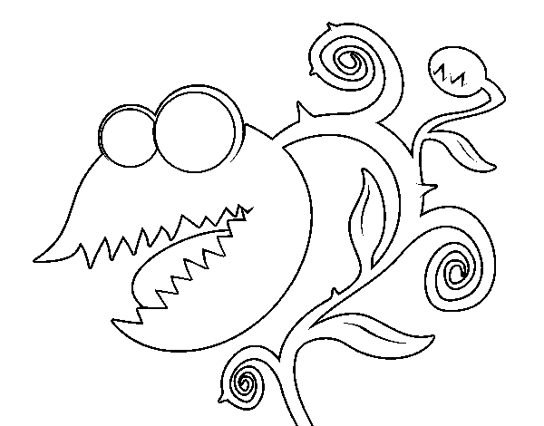 Carnivorous plant coloring page
