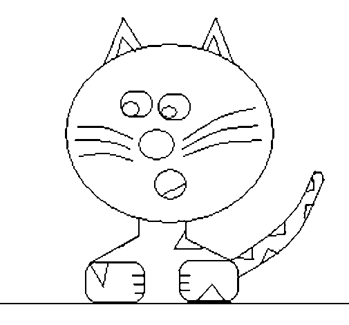 Cat V coloring page
