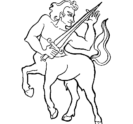 Centaur coloring page