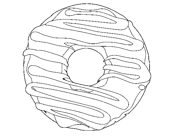 Donut coloring page