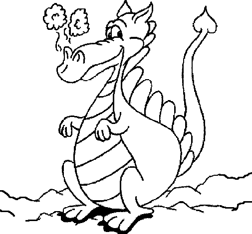 Dragon  1 coloring page