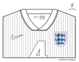 England World Cup 2014 t-shirt coloring page