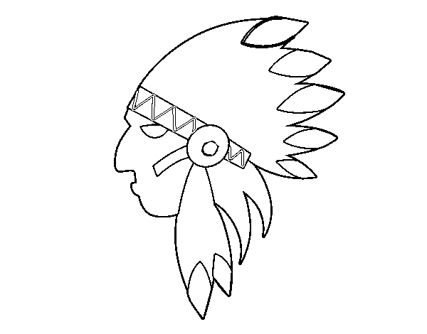 Face of Indian Head coloring page