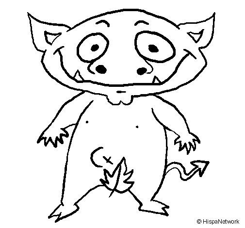 Forest monster coloring page