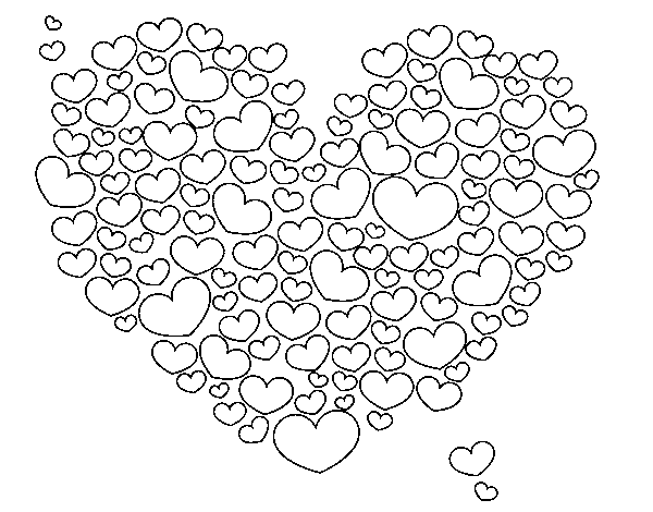 Heart of hearts coloring page
