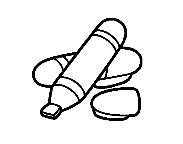 Highlighters coloring page - Coloringcrew.com