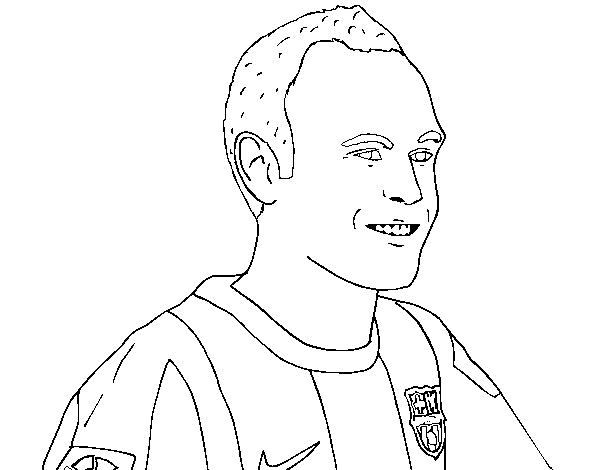 Iniesta coloring page