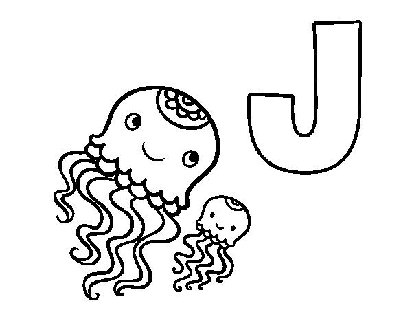 j jellyfish coloring pages - photo #23