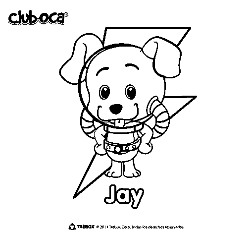 Jay coloring page