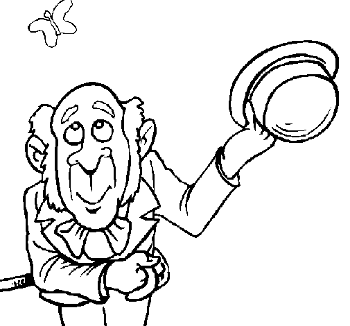 Leprechaun taking a bow coloring page