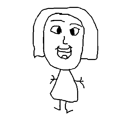 Little girl 10 coloring page