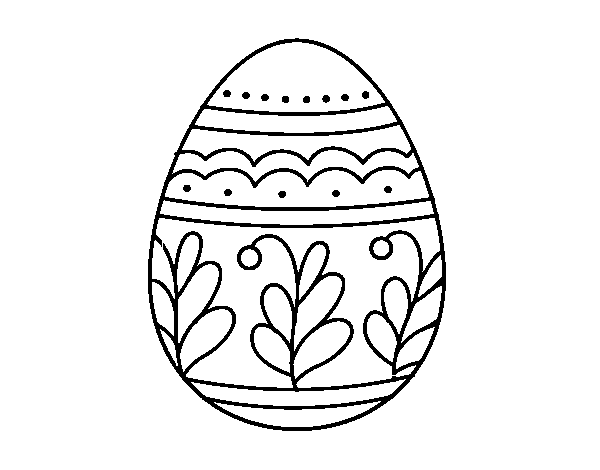 Mandala easter egg coloring page
