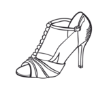 Party shoe coloring page