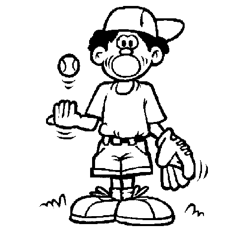 Pitcher coloring page