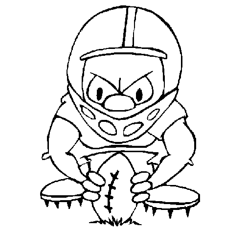 Player in position coloring page