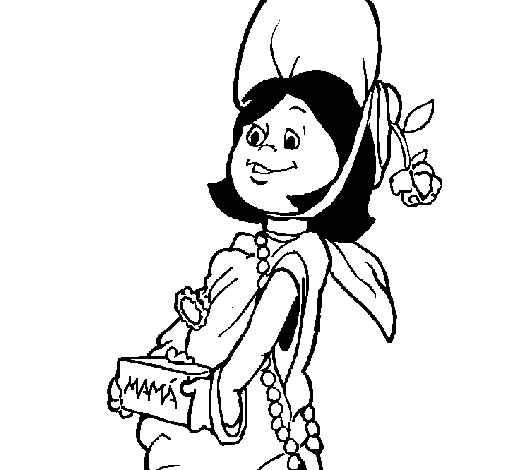 Presents for mum coloring page