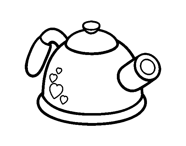 Pressure teapot coloring page