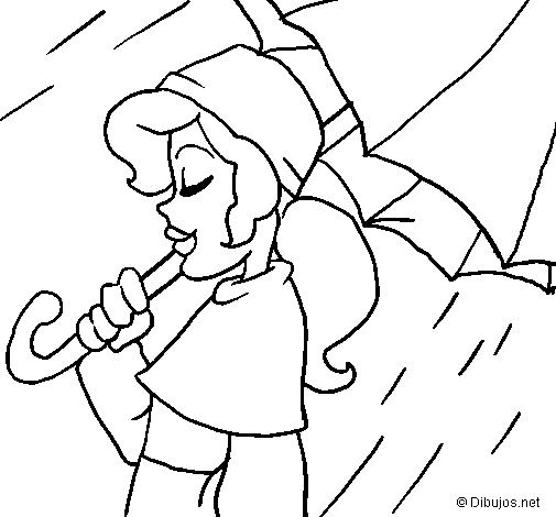 Rain II coloring page