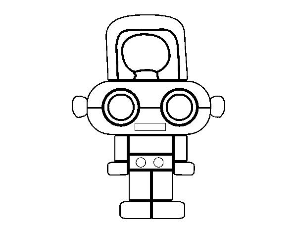 Robot with light coloring page