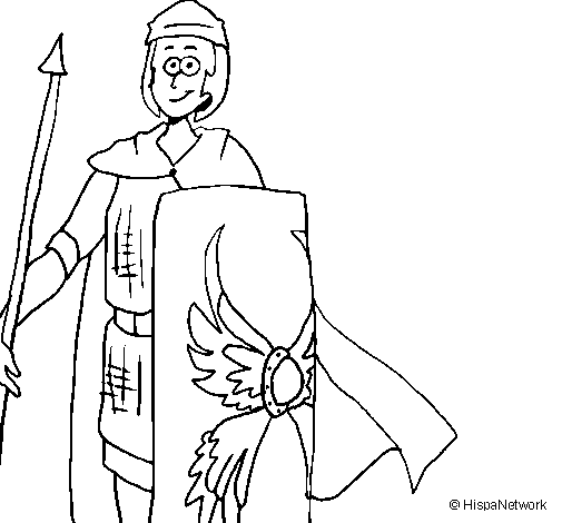 Roman soldier II coloring page
