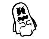 Scaried Ghost coloring page