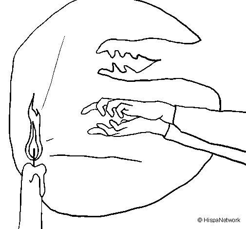 Shadow puppets coloring page