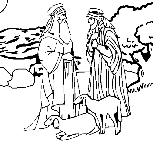 Shepherds coloring page