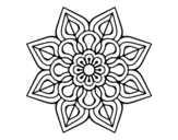 Simple flower mandala coloring page