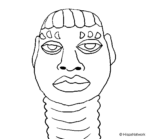Simple statue of woman coloring page