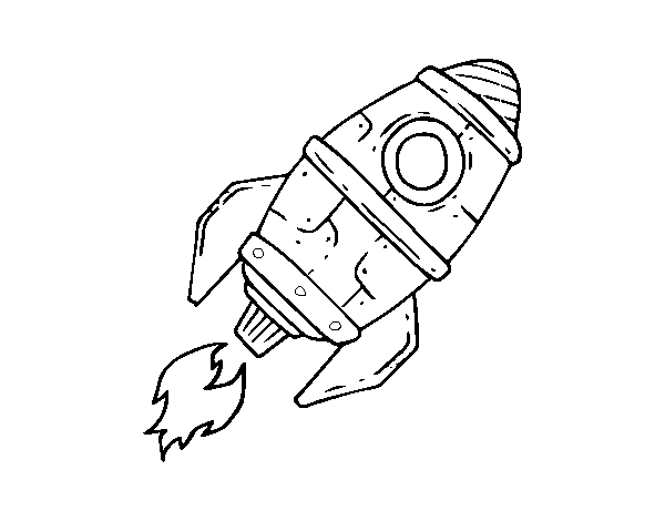 Supersonic rocket coloring page
