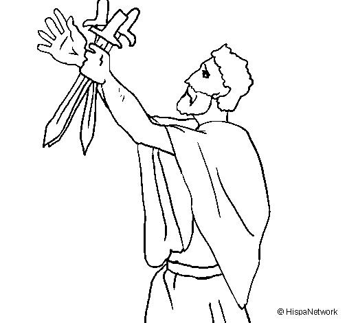 The father of the Horatii coloring page