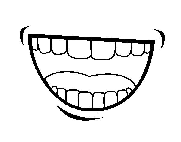 The mouth coloring page