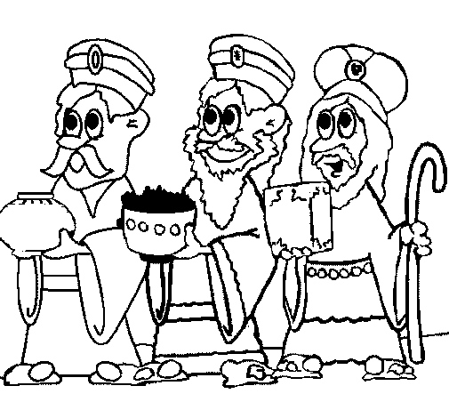 The Three Wise Men coloring page