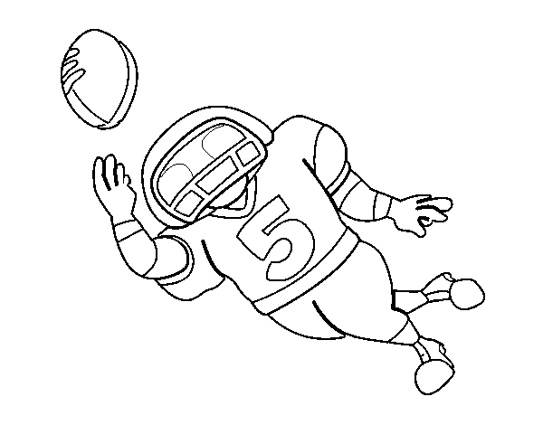 Tight end coloring page