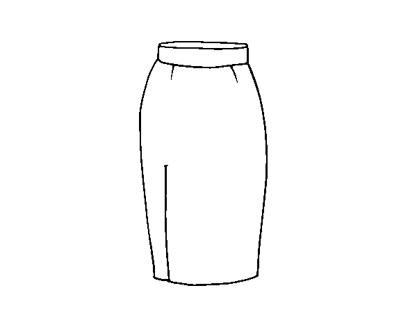 Tube skirt coloring page