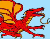 Coloring page Reptile dragon painted byIratxe