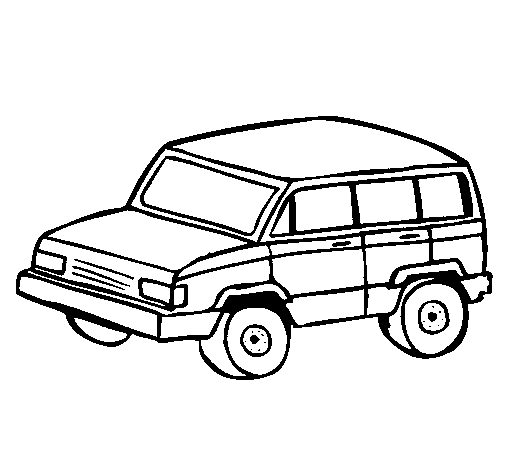 4x4 car coloring page