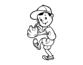A baseball pitcher coloring page