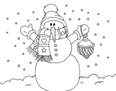 Dibujo de A Christmas snowman