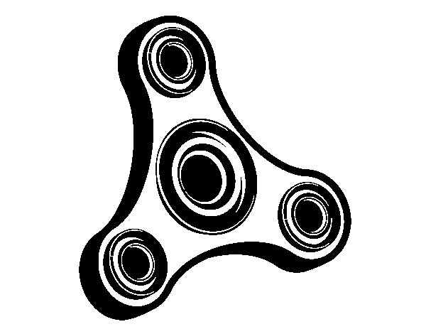 A fidget spinner coloring page