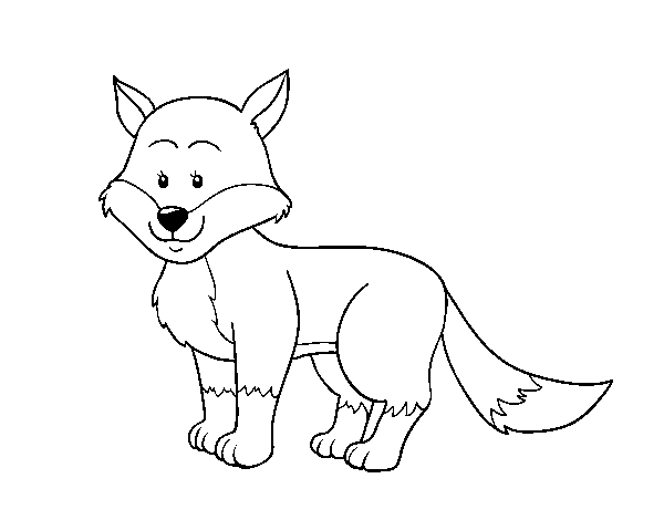 A fox coloring page