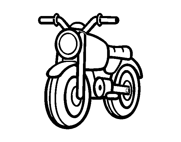 A moped coloring page