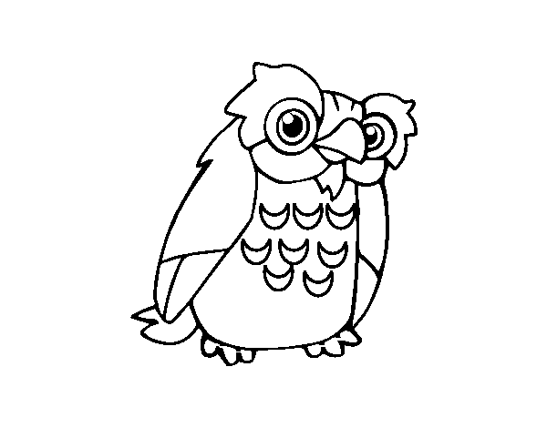 A owl coloring page