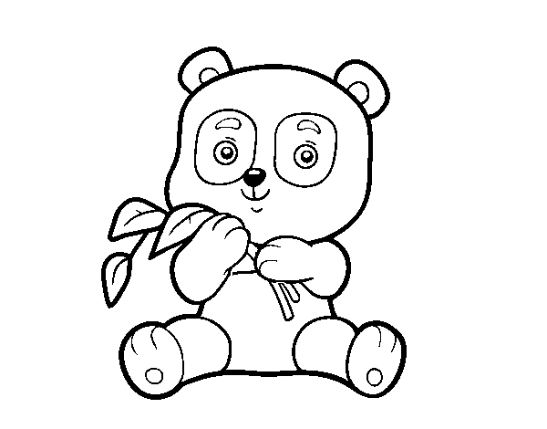 A panda coloring page